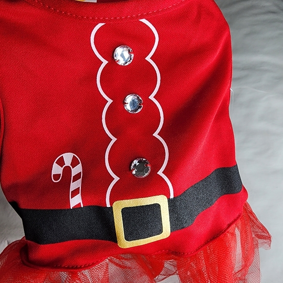 Simply Dog Dress Red Tulle Christmas Size Small 14-17" NWT - Picture 2 of 8